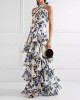 Summer New Boho Vacation Style Strappy Lolita Big Swing Dress Printed