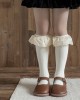 Retro Princess lace socks autumn and winter lace Lolita children's long cotton socks