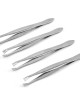 Stainless steel oblique half-gold eyebrow clip Eyebrow tweezers hair trimmer Eyebrow clip