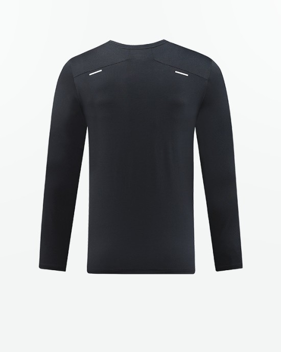 Quick drying clothes, long sleeved T-shirts, men's training clothes, fitness running sports tops, moisture wicking and sweat wicking outdoor base shirts