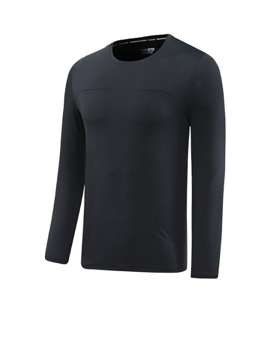 Quick drying clothes, long sleeved T-shirts, men's training clothes, fitness running sports tops, moisture wicking and sweat wicking outdoor base shirts