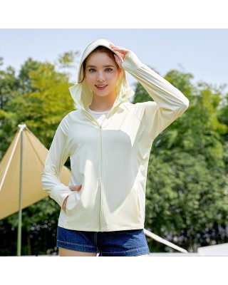 Ultraviolet nylon ice silk sunscreen jacket female 2024 spring new outdoor leisure sunwear female sunscreen skin