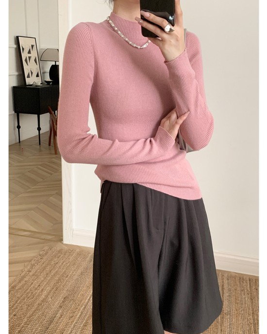 Wool blend yarn high elasticity autumn and winter versatile base sweater