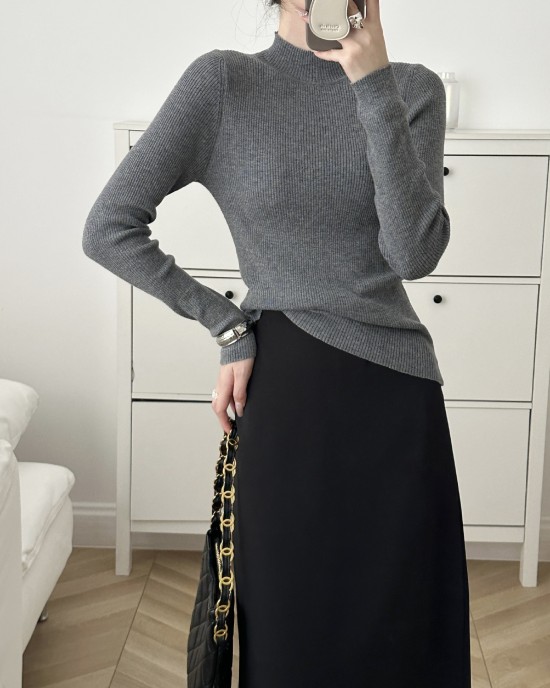 Wool blend yarn high elasticity autumn and winter versatile base sweater